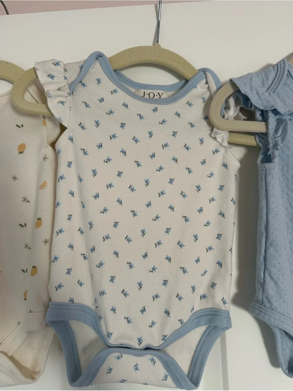 Joy Organic cotton baby girl 3 pack bodysuits